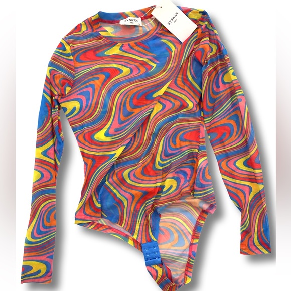 Mesh colorful bodysuit size L - Picture 2 of 2